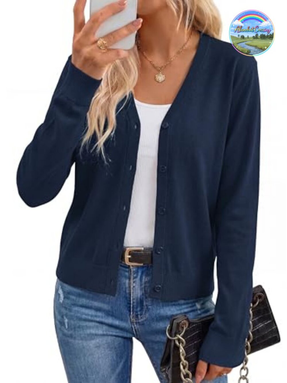 Wool Blend V-Neck Button Cardigan Sweater Long Sleeve Business Casual